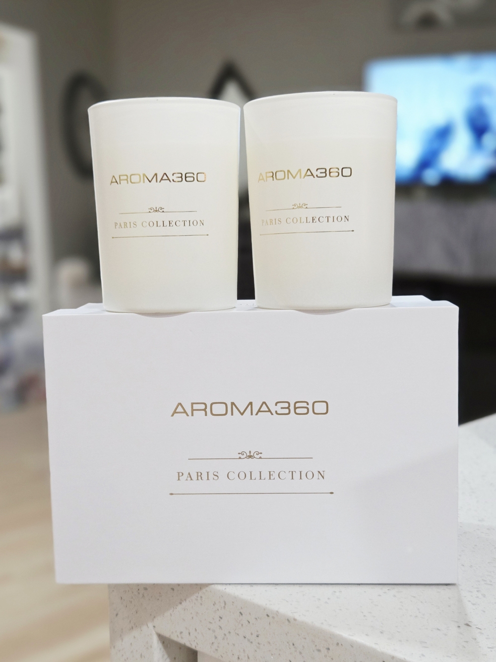 AROMA360 Paris Collection Scented Candle Set - "DREAM ON" Scented